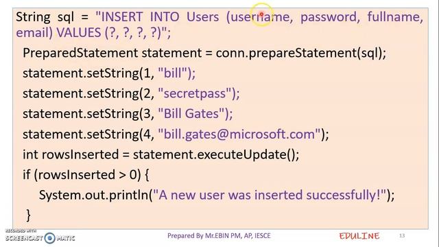 JAVA - MODULE 5 - TOPIC 8 - Creating and Executing Queries – create table, delete, insert, select смотреть онлайн