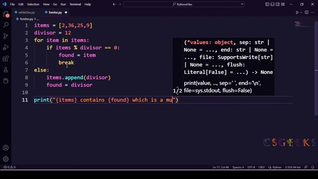 Python 3 Class#73:--For-Else Clauses смотреть онлайн