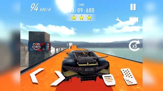 CAR STUNT RACES MEGA RAMPS - Gameplay Walkthrough Part 9 iOS / Android - Bugatti Best Car in Game смотреть онлайн