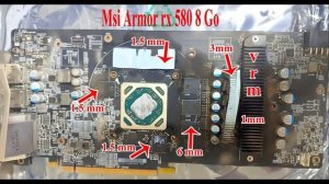 Replace Thermal Pads on MSI ARMOR RX 580