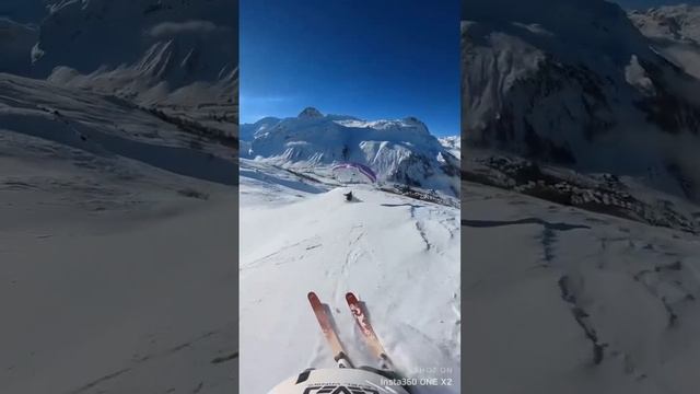 Парапланерист и лыжи смотреть онлайн