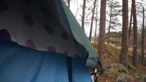 Походная баня из недорогой палатки. Печь ракета.