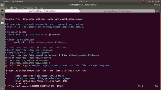 Creating and Submitting First Linux Kernel Patch. смотреть онлайн
