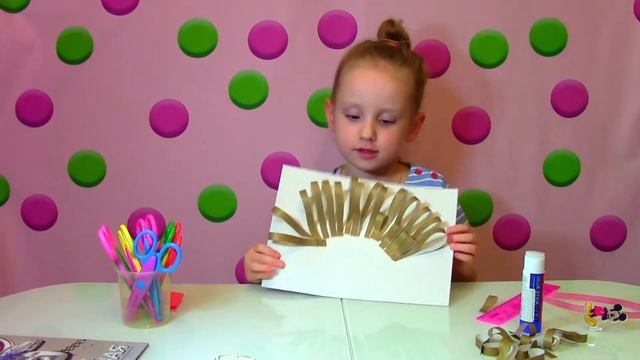 Поделка из бумаги для детей Ежик делаем аппликация из бумаги Applique Make Hedgehog смотреть онлайн