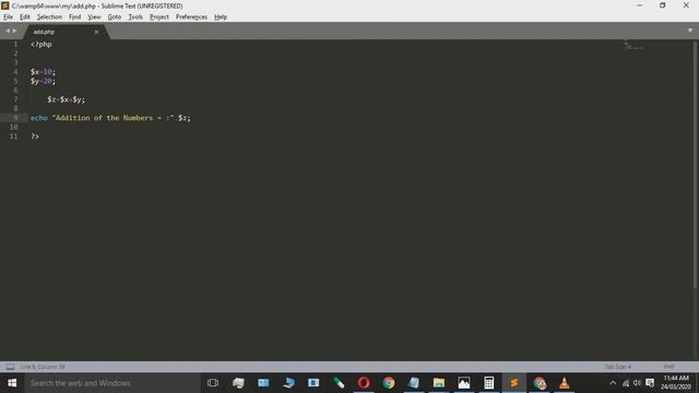 php program for addition of two numbers in wampserver смотреть онлайн