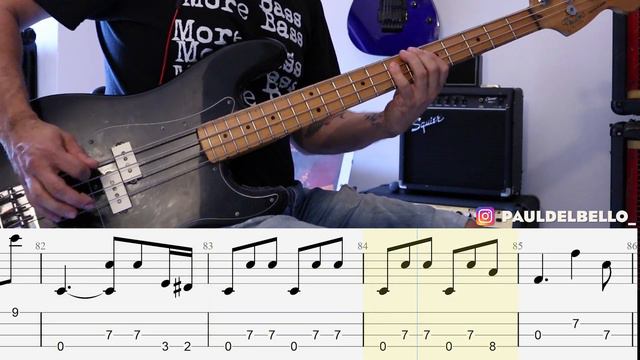Metallica - Nothing else matters / bass cover / playalong with TAB смотреть онлайн