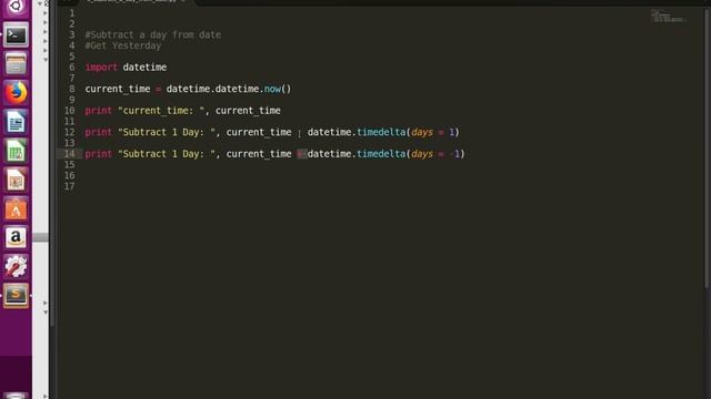 Python How to Subtract a day from date смотреть онлайн