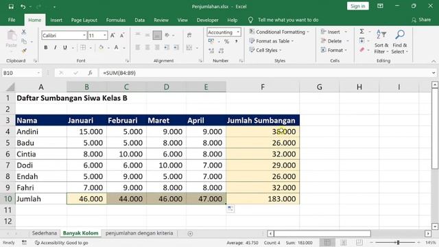 Rumus Excel Penjumlahan Ke Samping dan Ke Bawah смотреть онлайн