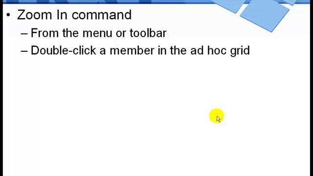 Nov. 2009 - Smart View Zoom In Command Snippet - Oracle Hyperion Training смотреть онлайн