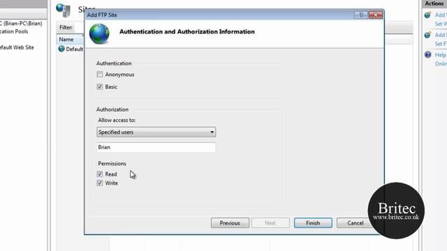 How to setup an FTP Server in Windows using IIS by Britec смотреть онлайн