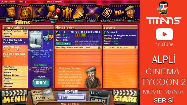 Cinema Tycoon 2 Movie Mania #1 Zengin Sinematör смотреть онлайн