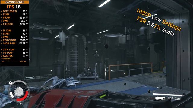 Starfield + Official FSR 3 Frame Generation || GTX 1050 Ti