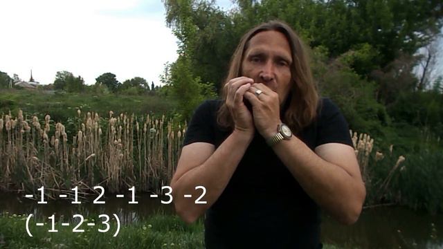 Губная гармошка С, блюзовый ритм #3, табы