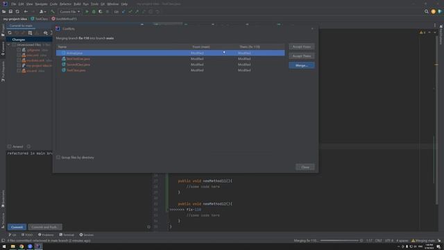 Git #15. Resolving merge conflicts in IDEA. Вирішення конфліктів через Intellij IDEA смотреть онлайн