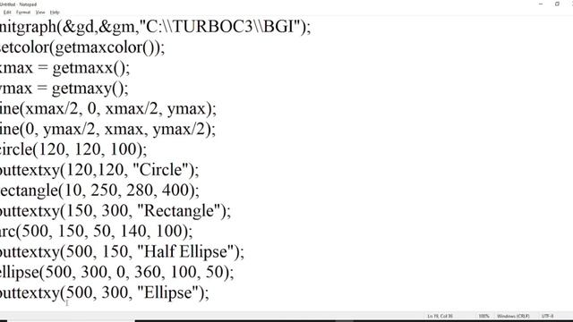 Draw a simple hut,circle,rectangle,ellipse and half ellipse✌ | CG |Computer Graphics and Animation? смотреть онлайн