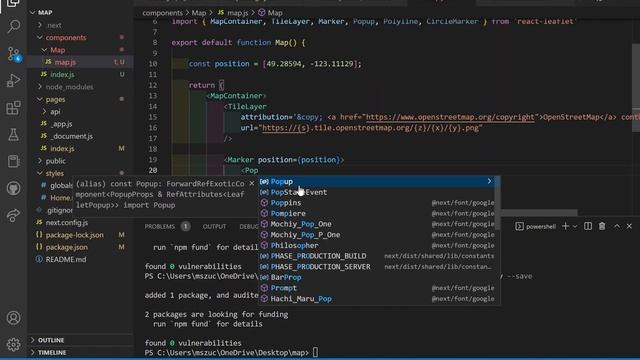 Adding a Vancouver Downtown Map with Marker and Pathway with Leaflet (Nextjs 13) смотреть онлайн