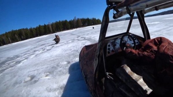 Аэролодка Берег 35. Последний лед.