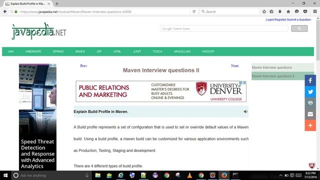 Explain Build Profile in Maven.
| javapedia.net смотреть онлайн