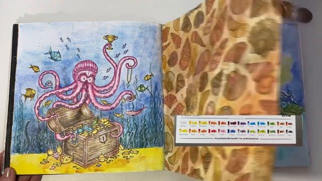 Обзор законченной раскраски Затерянный океан Джоанны Бэсфорд #coloringbook #johannabasford
