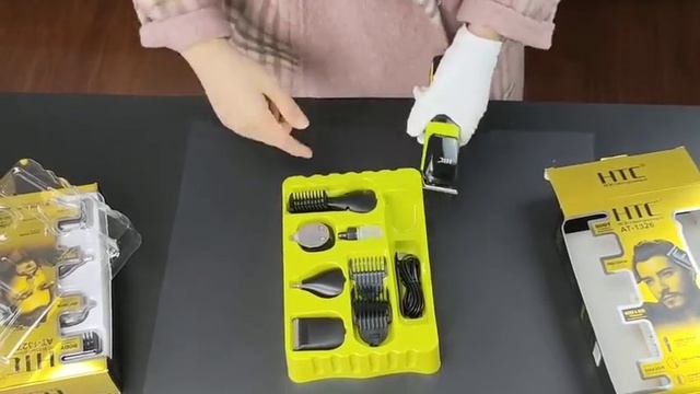 HTC PROFESSIONAL HAIR CLIPPER HAIR TRIMMER CUTTING MACHINE AT-1326+1327