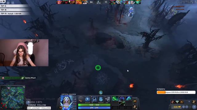 ДЕВУШКА ИГРАЕТ В DOTA 2 СТРИМ VDUTIK смотреть онлайн