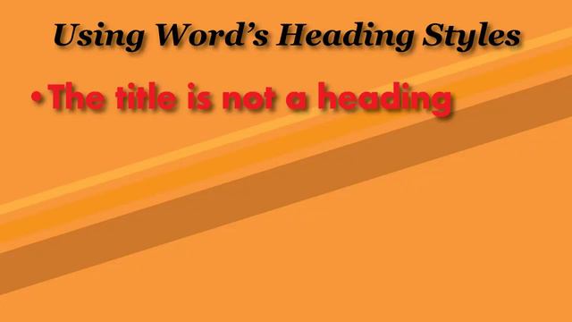 106. Using Word's Heading Styles смотреть онлайн