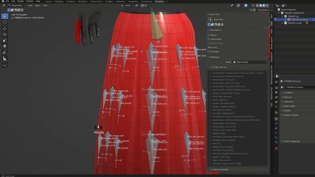 Skirt and dress Rigging in Blender смотреть онлайн