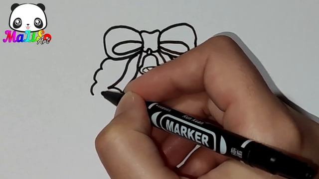 Рисуем рождественский венок| How to draw a christmas wreath| Как нарисовать| Новогодние рисунки смотреть онлайн