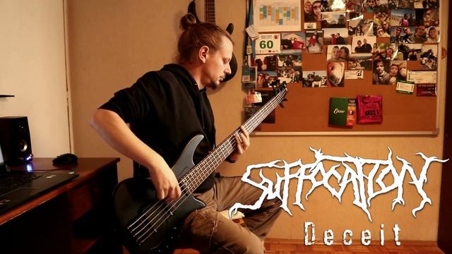 Suffocation - Deceit [bass cover] Schecter Stiletto Stealth-5 смотреть онлайн