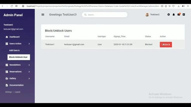 Basic Event Manager PHP ( Semester Project ) смотреть онлайн