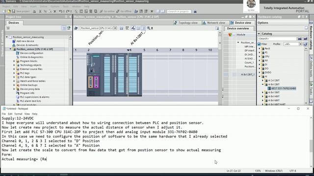 How to connect position sensor with PLC S7-300 смотреть онлайн