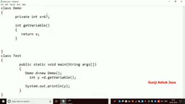 encapsulation In Java In Telugu By Gunji Ashok смотреть онлайн