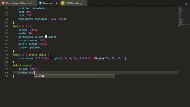 Block Reveal Slider HTML5 CSS3 JAVASCRIPT