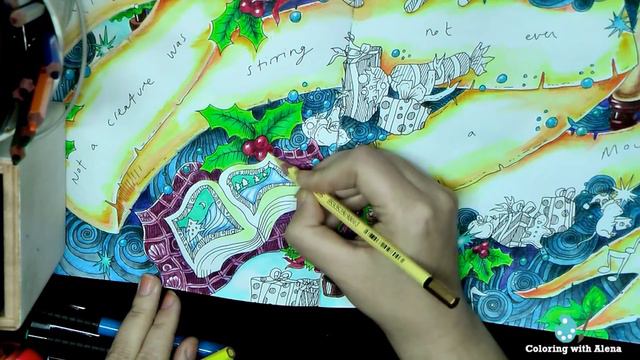 Coloring 'Magical Christmas' Night before Christmas. Part 2 / Раскраска Магия Рождества смотреть онлайн