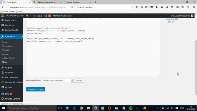 Editar el archivo functions.php de WordPress смотреть онлайн