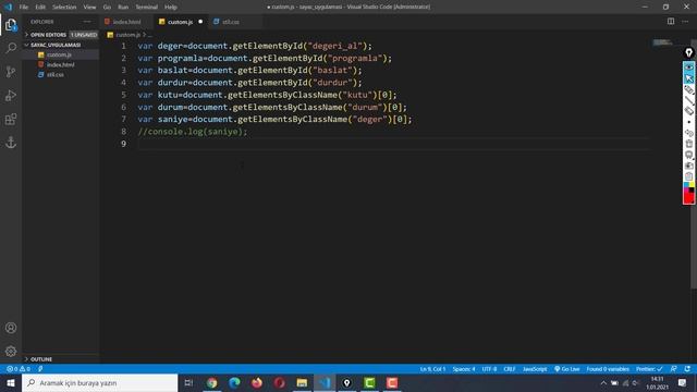 Javascript Sayaç Yapımı - Javascript Geri Sayım Sayacı & Setinterval Detaylı Uygulama! смотреть онлайн