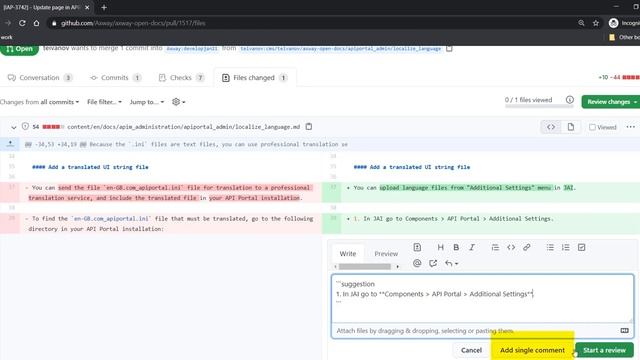 GitHub: Suggest changes in a pull request смотреть онлайн
