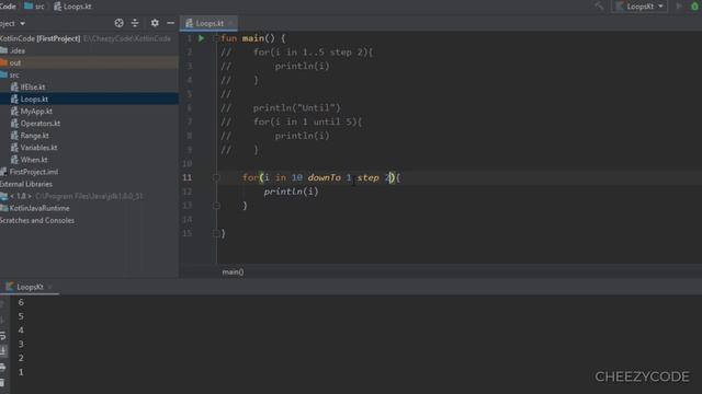 Kotlin For Loop, Ranges & String Templating Tutorial | CheezyCode #10 смотреть онлайн