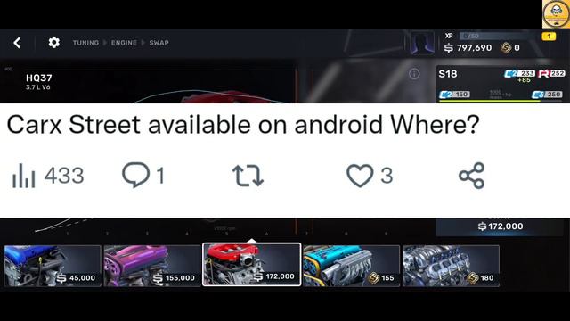 Bilkul Naya Update! New Year Mein Release Hoga? | CarX Street Android Release Date | Kab Ayega? | смотреть онлайн