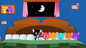 Десять во постели | детского стишка для детей | Учебное видео | Дети рифме | Ten in the Bed