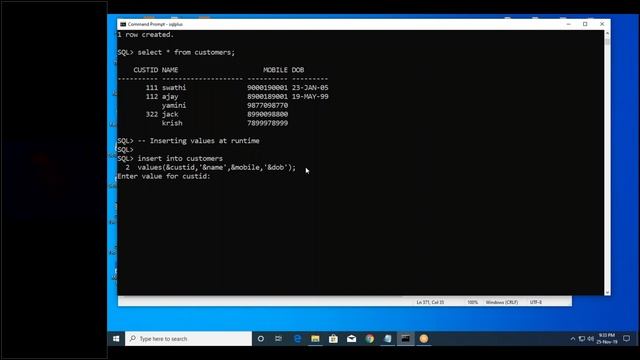Oracle 12c Tutorials | Demo-8 | Insert Command | by Dinesh смотреть онлайн