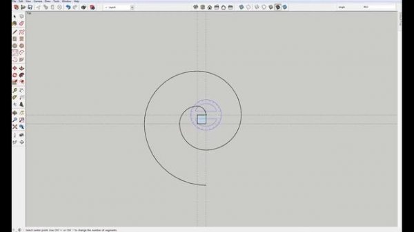 SketchUp - как нарисовать спираль. Часть 2.