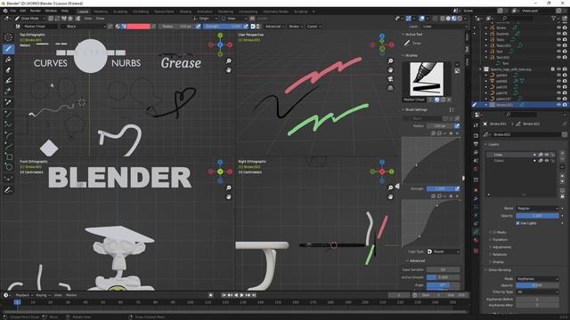 BLENDER Videocourse - 09 - Graphic Design, Sketch, Editing Curves, Vertex, Vector, AI, SVG, 3D Logo смотреть онлайн
