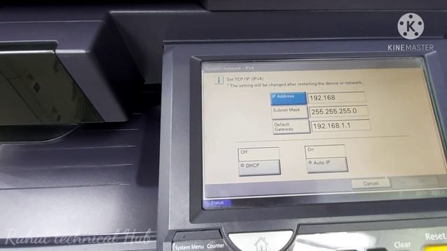 How to enter IP addreas in Taskalfa 3010i смотреть онлайн