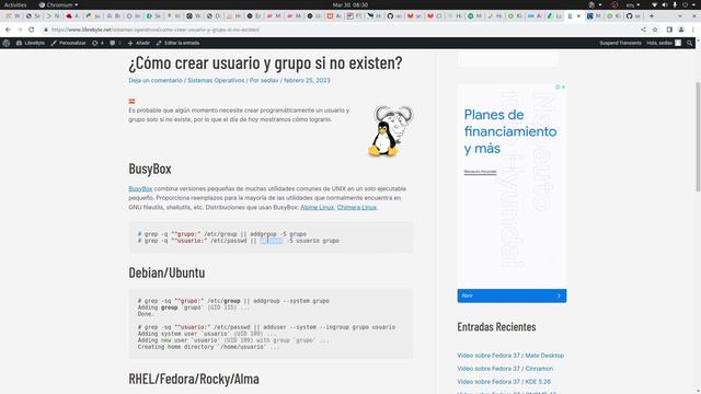 TIP- Crear usuario y grupo UNIX/GNU/Linux si no existen смотреть онлайн