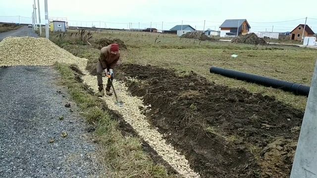 Въезд на участок через канаву. Труба двустенная гофрированная ПНД d250/216 мм 6м смотреть онлайн