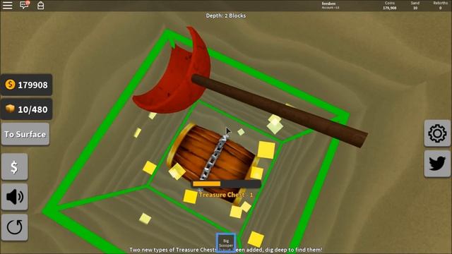 Roblox. Treasure Hunt Simulator. Симулятор Охотника за сокровищами. #1. смотреть онлайн