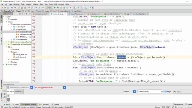 Android studio: utiliser les librairies OkHttp et Gson(Suite) смотреть онлайн