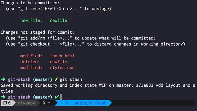 Git Stash Basic Usage смотреть онлайн