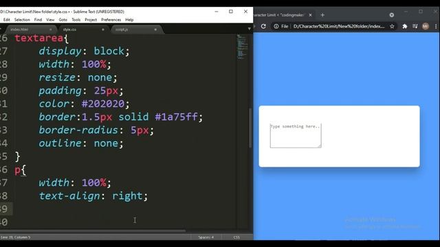 Limit Character using HTML CSS JavaScript смотреть онлайн